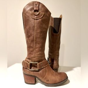 Born Loreza Brown Leather Tall Boots